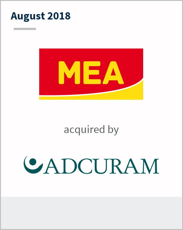 August 2018 MEA has been acquired by Adcuram