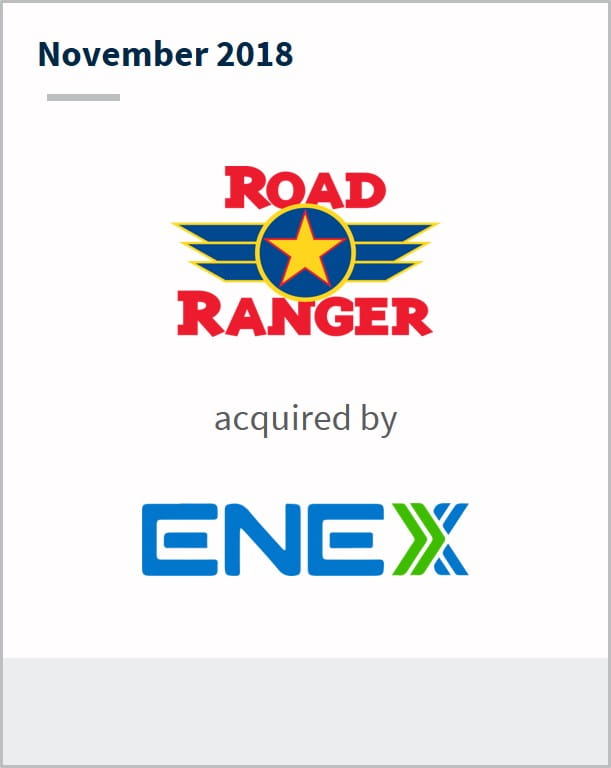 November 2018 Road Ranger has been acquired by ENEX