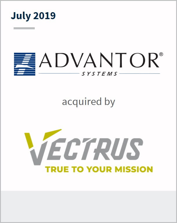 July 2019 Advantor has been acquired by Vectrus
