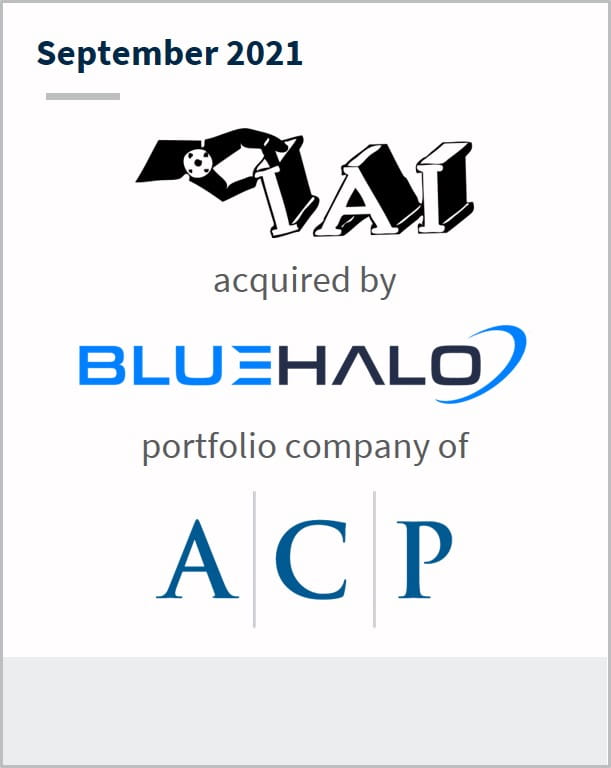 September 2021 Intelligent Automation Inc has been acquired by Bluehalo a portfolio company of ACP