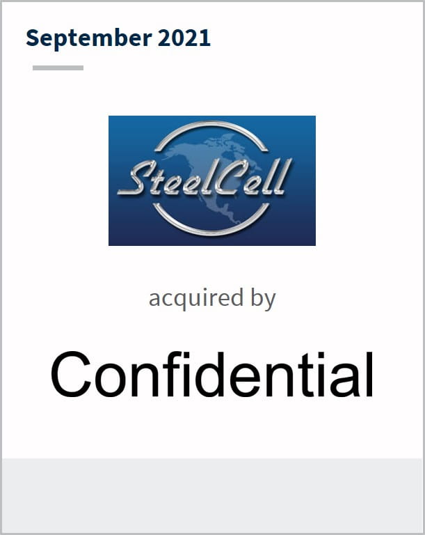 September 2021 SteelCell has been acquired by Confidential
