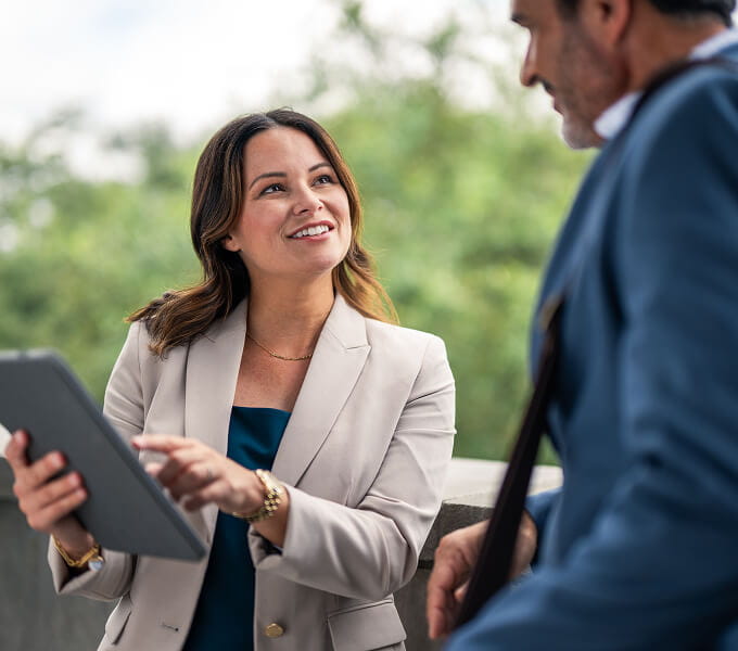 Showing a client data on an ipad