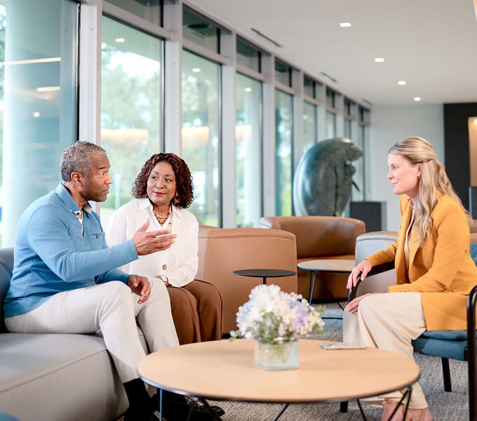 Advisor meets with younger couple